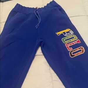 Polo by Ralph Lauren Kids Royal Blue Joggers with Multicolor Logo